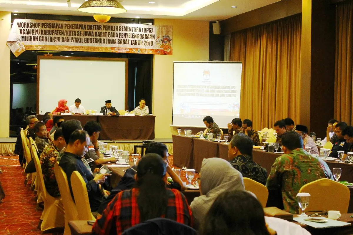 Pelatihan KPU Jawa Barat Tetapkan Daftar Pemilih Sementara