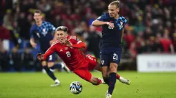 Harry Wilson menyumbang dua gol saat Wales mencatatkan kemenangan 2-1 atas Kroasia. (Nick Potts/PA via AP)