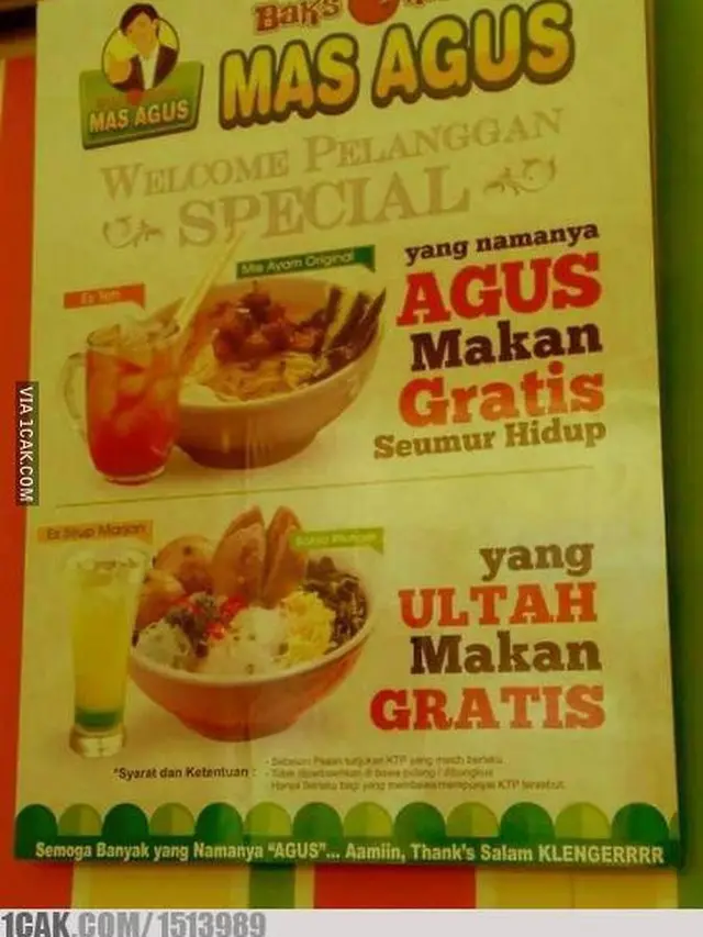 6 Promo Penjual Bakso Ini Kelewat Kreatif, Bikin Ngakak