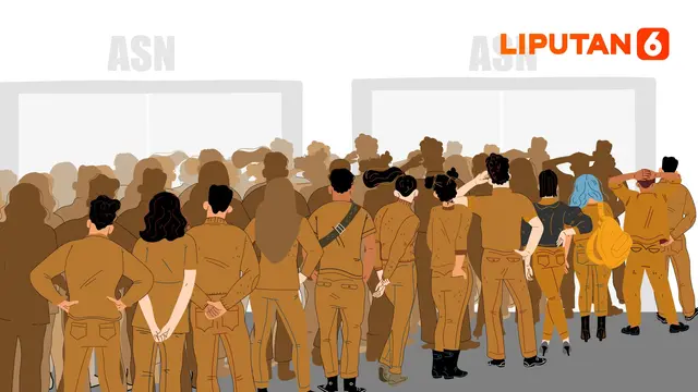 Banner Infografis Rencana 1,7 Juta Honorer Diangkat Jadi ASN di 2024. (Liputan6.com/Abdillah)