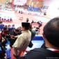 Prabowo Subianto menyaksikan pertandingan pencak silat dalam perhelatan SEA Games 2021 yang diadakan di Hanoi, Vietnam, Sabtu 14 Mei 2022. (Dokumentasi Pribadi Prabowo Subianto)