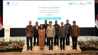 PT Pertamina Bina Medika lewat Indonesia Healthcare Corporation (IHC) meneken kerja sama dengan SingHealth. (Foto: Istimewa)