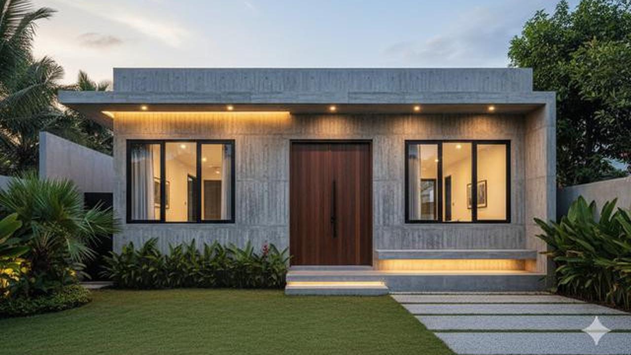 7 Gambar Rumah Minimalis Modern Kekinian dengan Aksen Beton Ekspos, Tampil Elegan Tanpa Banyak Dekorasi