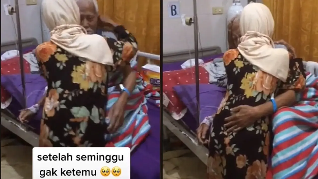 Seminggu Berpisah, Kisah Pertemuan Pasangan Lansia Ini Bikin Haru
