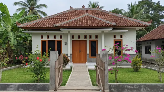 Desain Rumah 1 Lantai Atap Genteng Cocok untuk Orang Tua, Nyaman di Masa Pensiun