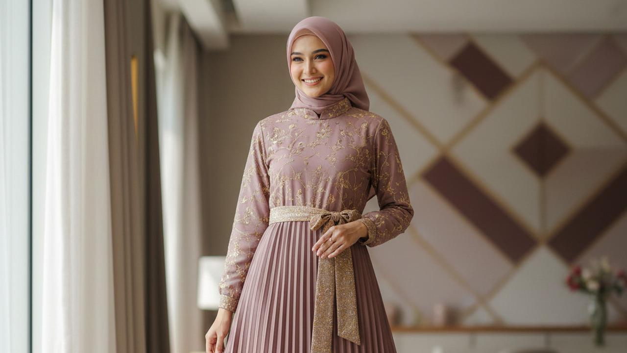 Tren Gamis Lebaran 2026: Padukan Warna Mauve, Mocha, dan Gold untuk Semua Tone Kulit