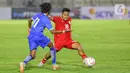 Pada menit ke-57, Toni Firmansyah berhasil menambah gol timnas Indonesia U-20 ke gawang Maladewa. (Liputan6.com/Angga Yuniar)