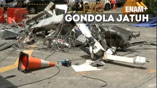 Gondola terjatuh dari lantai 23 gedung Intiland Tower Sudirman, 1 orang pekerja tewas.