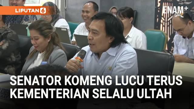 Rapat Dengar Pendapat Komite II DPD RI dengan Kementerian Perhutanan, Rabu (17/9). Senator asal Jawa Barat, Alfiansyah Bustami alias Komeng bikin ngakak.