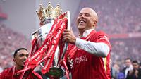 Hasil imbang tersebut membuat tim racikan pelatih Arne Slot itu menutup Liga Premier Inggris musim 2024/2025 dengan raihan 84 poin dari 38 pertandingan. (Paul ELLIS/AFP)