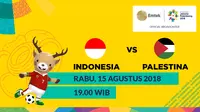 Jadwal sepak bola putra Asian Games 2018, Indonesia vs Palestina. (Bola.com/Dody Iryawan)