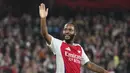 Arsenal sukses menghajar Bolton Wanderers dengan skor telak 5-1 dalam laga putaran ketiga Carabao Cup 2024/2025 yang digelar di Emirates Stadium, Kamis (26/9/2024) dini hari WIB. Raheem Sterling sukses mencetak gol pertamanya bersama Arsenal sejak bergabung dengan klub pada musim panas kemarin. Sterling dipinjam dari Chelsea. (AP Photo/Kirsty Wigglesworth)