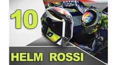 Video 10 desain helm-helm Valentino Rossi terbaik versi Crash.net. Salah satunya desain bergambar wajah Valentino Rossi yang digunakan pada GP Italia di tahun 2008.