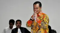 Muhtar Ependy mengikuti sidang perdana di Pengadilan Tipikor, Jakarta, Kamis (20/11/2014). (Liputan6.com/Miftahul Hayat)