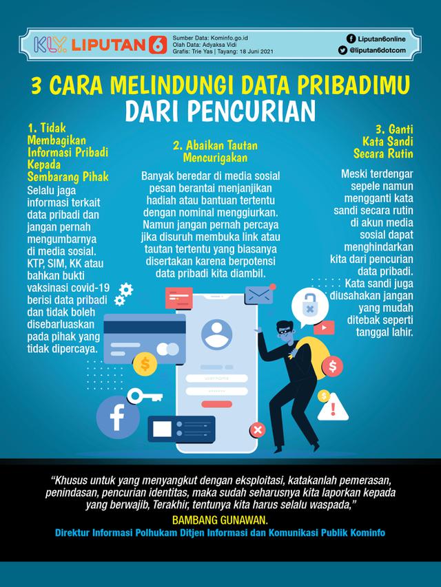 Infografis Cek Fakta 3 Cara Melindungi Data Pribadimu dari Pencurian