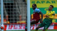 Penyerang West Ham United, Michail Antonio, menyarangkan empat gol ke gawang Norwich City. (Dok. Twitter/Premier League)