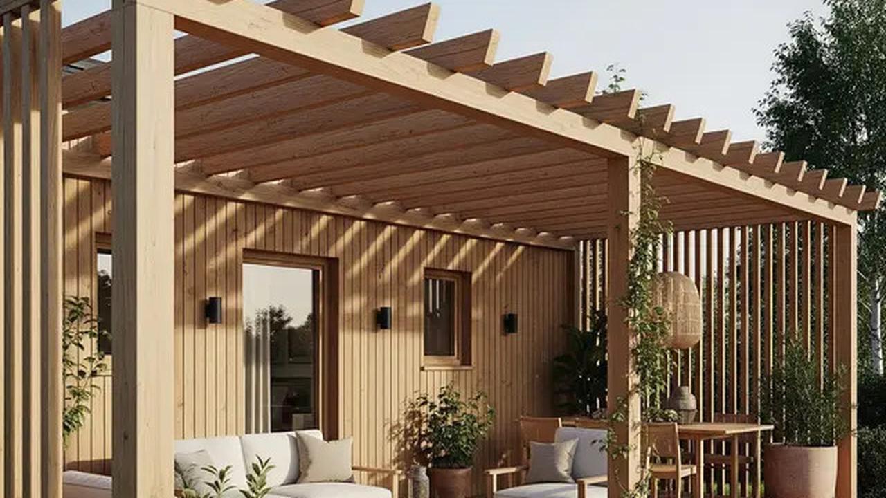 7 Model Teras Rumah Ala Skandinavia dengan Atap Kayu Terbuka yang Natural