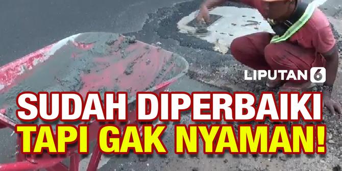 VIDEO: Jalan Rusak Akibat Sumur Resapan Sudah diperbaiki, Warga: Tapi Gak Nyaman