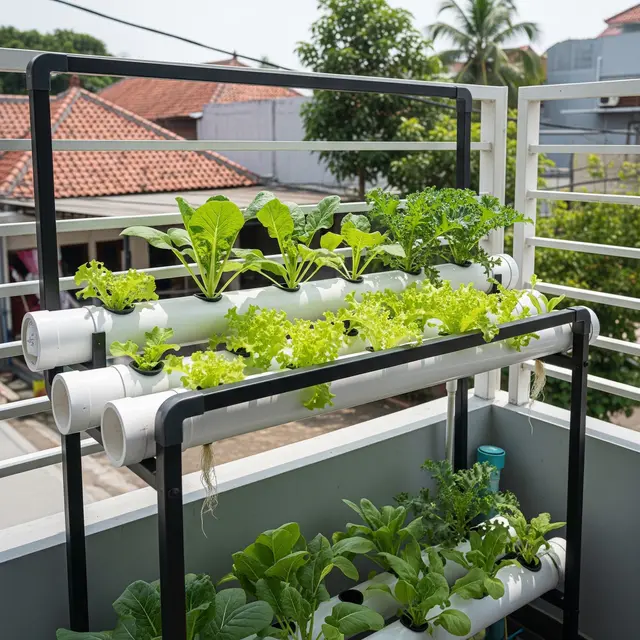 9 Model Hidroponik Bertingkat untuk Balkon Rumah, Hemat Tempat dan Mudah Dibuat