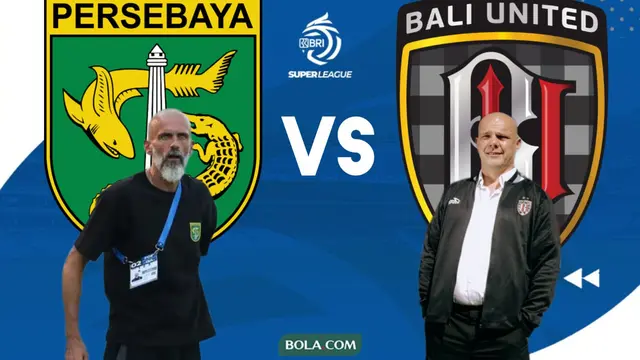 Duel pelatih Persebaya vs Bali United