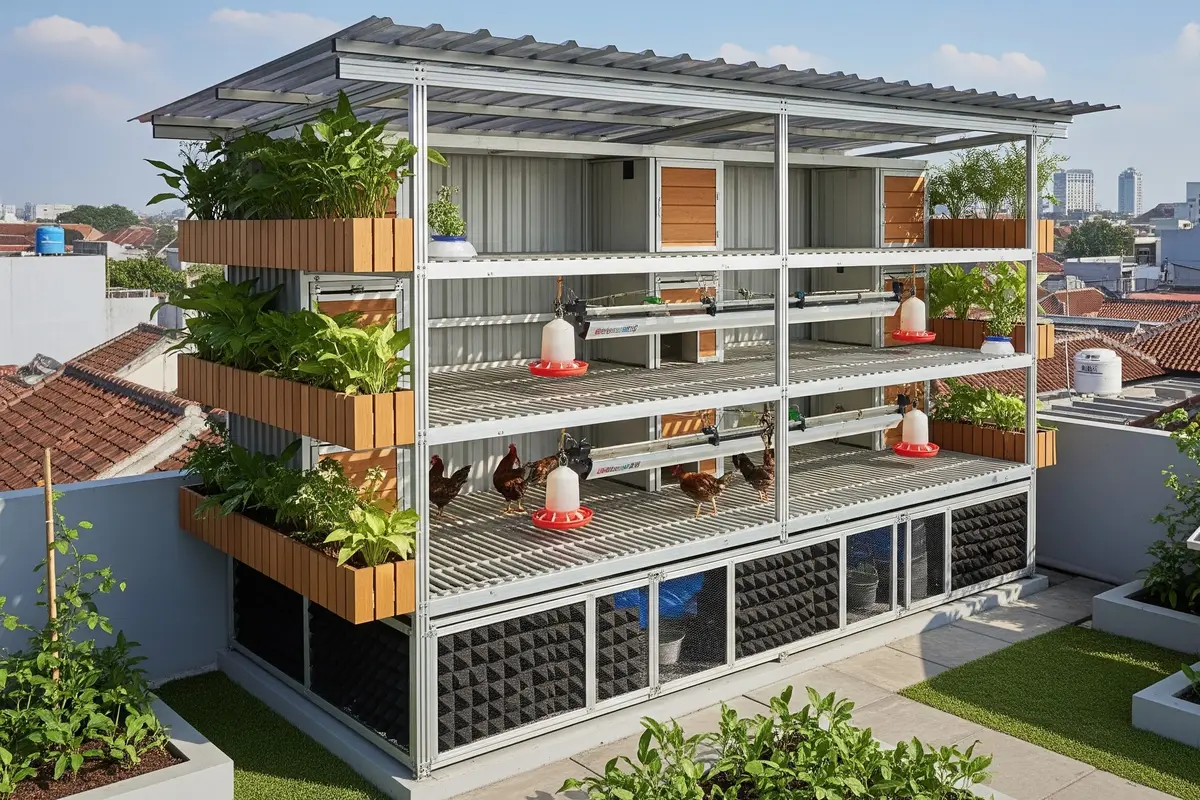 Tips Membuat Kandang Ayam di Rooftop Agar Tidak Bau dan Tetap Higienis