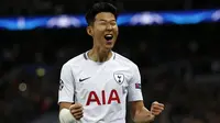 3. Son Heung-Min - Striker Korsel ini merupakan pemain andalan The Lilywhites di lini depan. Mampu mengoleksi lebih dari 50 gol untuk Spurs menjadikannya pemain Asia tersubur di Premier League. (AFP/Ian Kington)