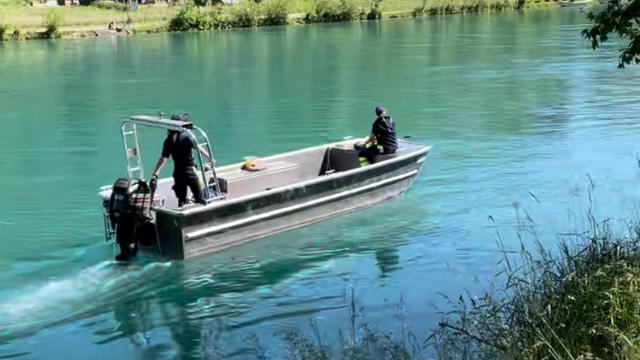 Proses pencarian anak Ridwan Kamil, Emmeril Kahn Mumtadz yang hilang di Sungai Aare, Swiss. (Dok. KBRI Bern)
