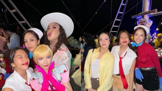 Very Cutesy! 6 Gaya Tiara Andini Cosplay Karakter Pearl Krabs dari Kartun Spongebob di Pesta Ultah ke-23 Tahun