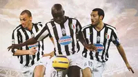 Juventus - Zlatan Ibrahimovic, Lilian Thuram, Gianluca Zambrotta (Bola.com/Adreanus Titus)