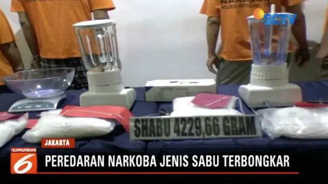 Polres Jakarta Timur gagalkan peredaran narkoba jenis sabu seberat 4,2 kilogram di Cakung.