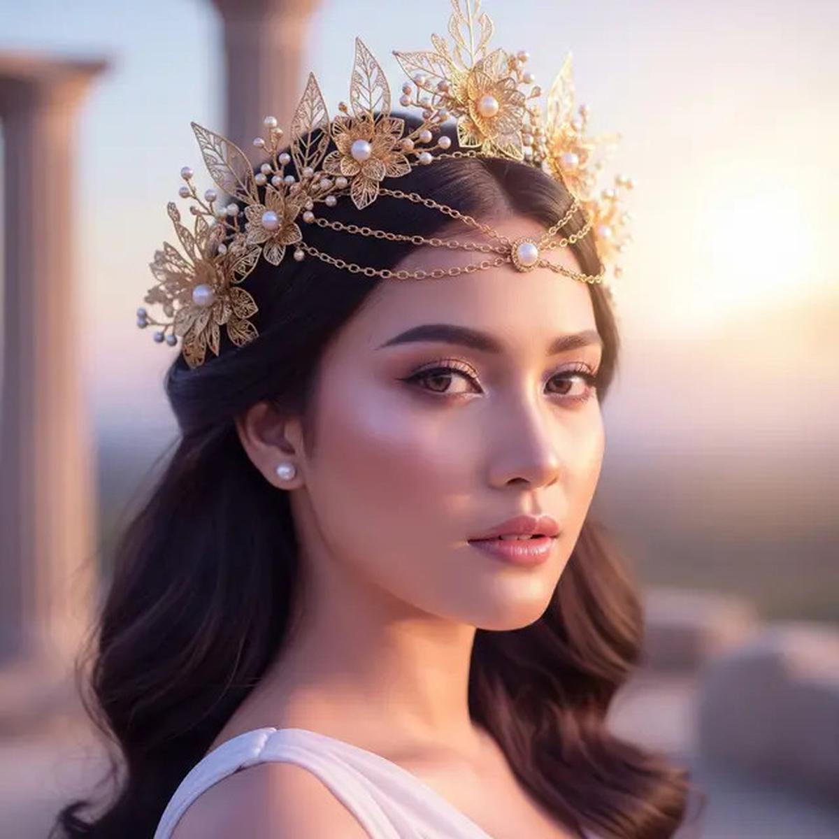 Prompt Gemini AI Viral Edit Foto Ala Dewi Yunani dengan Mahkota Bunga