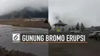 Gunung Bromo kembali erupsi pada Jumat (19/7) sore sekitar pukul 16.37 WIB.