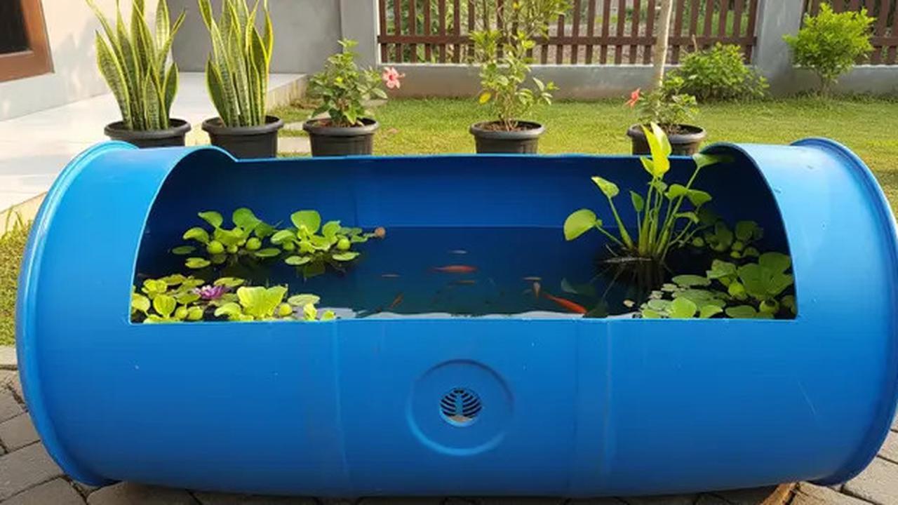 8 Model Kolam Ikan dari Drum Bekas, Bentuknya Sederhana tapi Unik