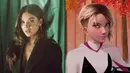 Hailee Steinfeld (kiri) dan karakter Gwen Stacy yang merupakan Spider Woman dari komik Marvel. Selain menjadi Aktris, Hailee juga merupakan seorang penyanyi. (Instagram/@haileesteinfeld/@spiderversemovie)