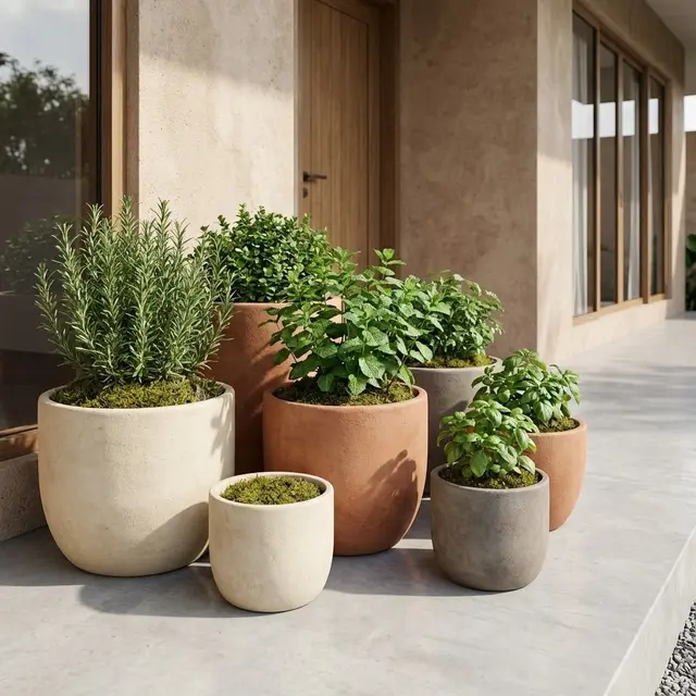 Model Kebun Mini di Teras Cor Tanpa Tanah
