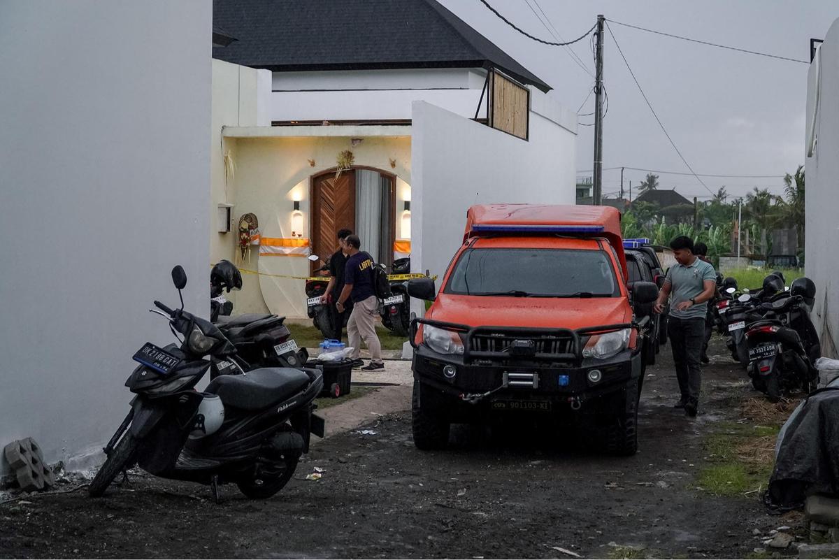 FOTO:  Polisi Olah TKP Villa di Badung Bali Lokasi Penembakan 2 WNA Australia