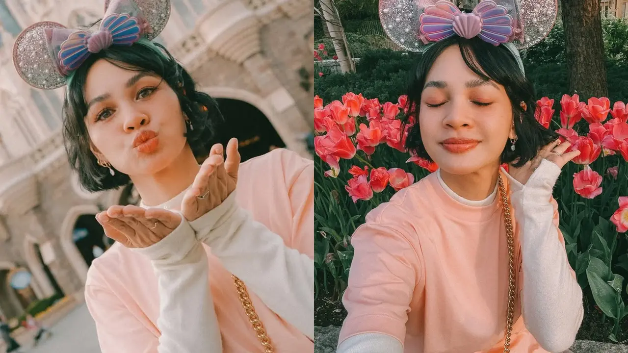 Potret Cantik Andien Aisyah Main ke Disneyland, Tampil Bak ABG dengan Warm Makeup dan Headpiece Minnie Mouse