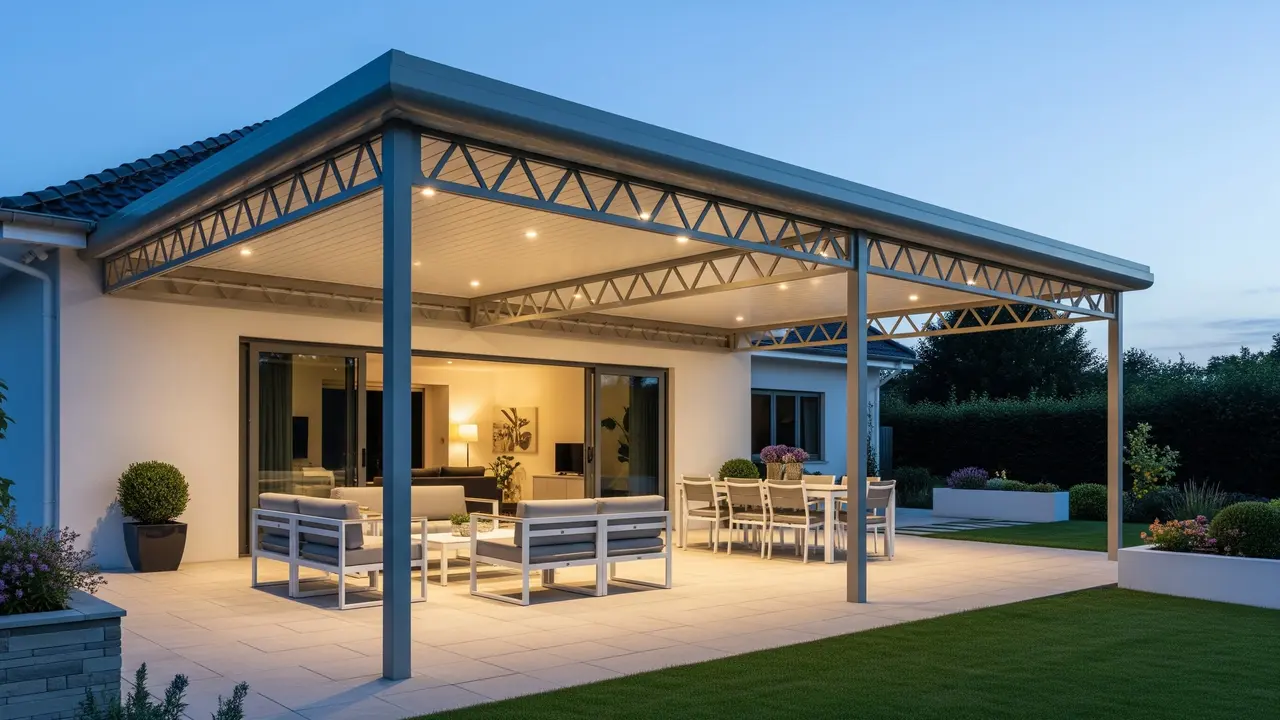 Model Kanopi Teras Rumah Sederhana yang Terlihat Mewah (Image by Gemini AI)