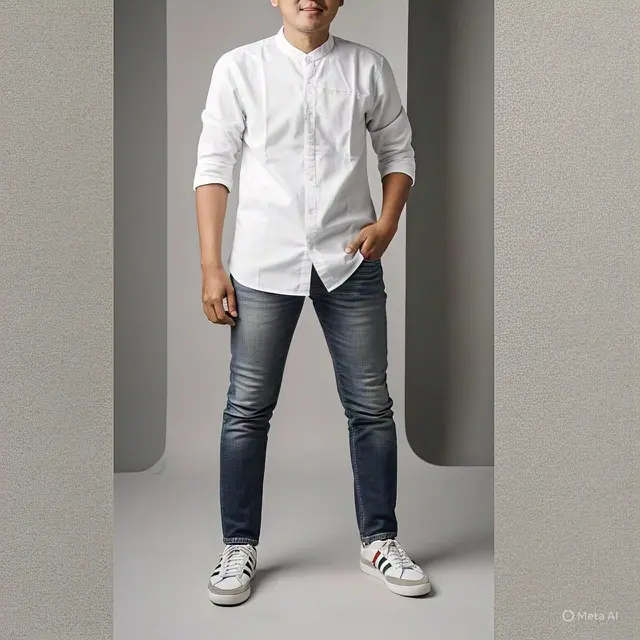 Referensi Outfit Kemeja Putih (Image by Meta AI)