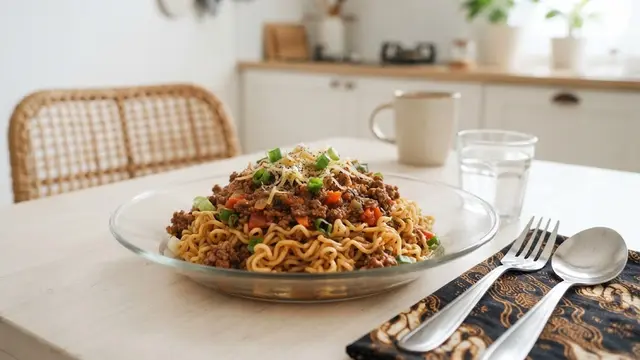 Resep Mi Instan Saus Bolognese