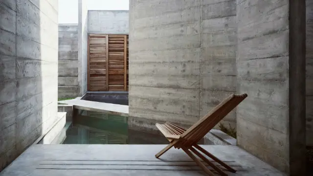 Keren, rumah liburan modern ini mengadaptasi rancangan suku Aztec.