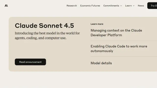 Claude Sonnet 4.5 Anthropic
