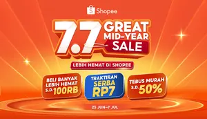 Momentum Tengah Tahun, Shopee 7.7 Great Mid Year Sale Manjakan Pengguna dengan Promo Besar