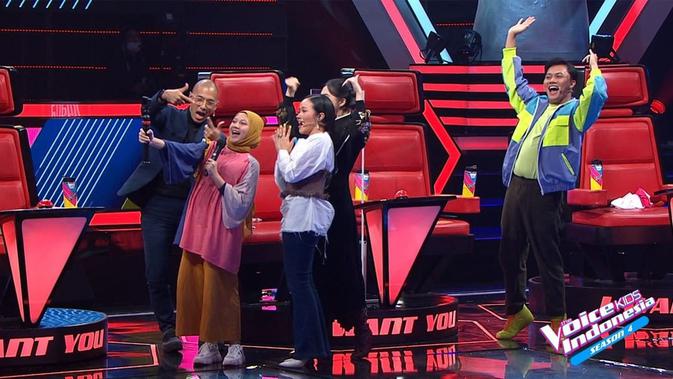 Juri The Voice Kids Indonesia season 4: Marcell Siahaan, Yura Yunita, Rizky Febian dan Isyana Sarasvati