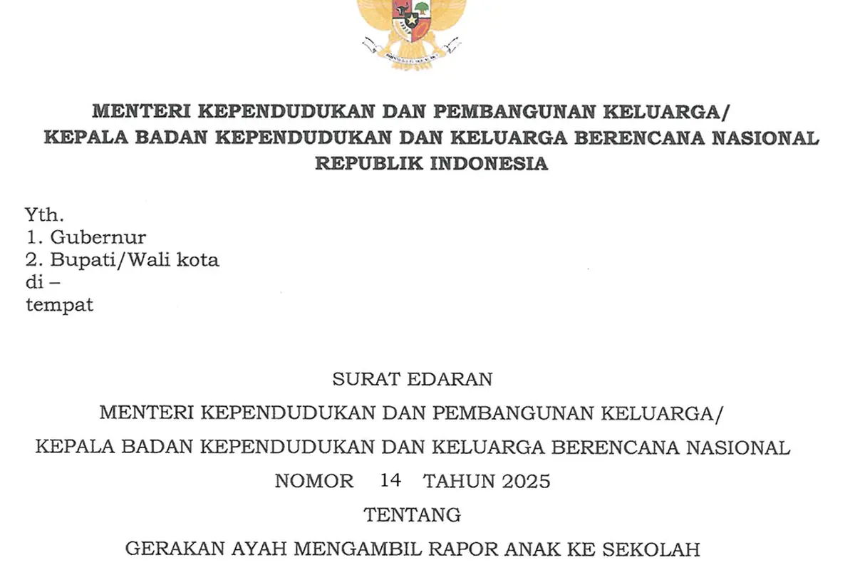 BKKBN Luncurkan Gerakan Ayah Ambil Rapor ke Sekolah