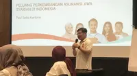 Chief Financial Officer Prudential Syariah Paul Setio Kartono di acara media gathering Prudential Syariah di Bogor, Kamis (16/2/2023)