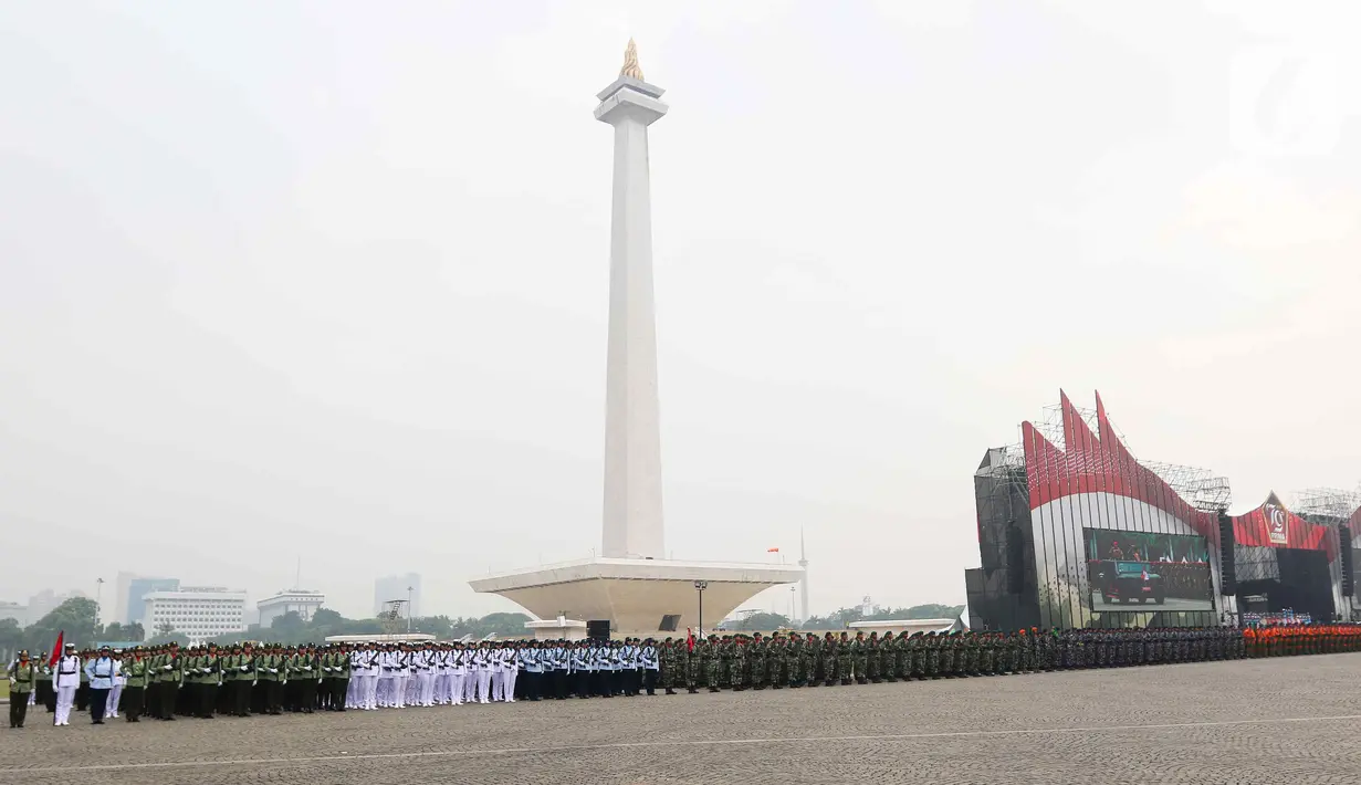 Gladi bersih HUT TNI ke-79, dipimpin langsung Komandan Jenderal (Danjen) Kopassus Mayjen TNI Djon Afriandi. (Liputan6.com/Herman Zakharia)