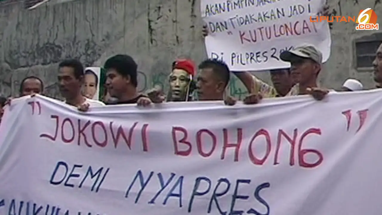 Warga Tolak Jokowi Nyapres