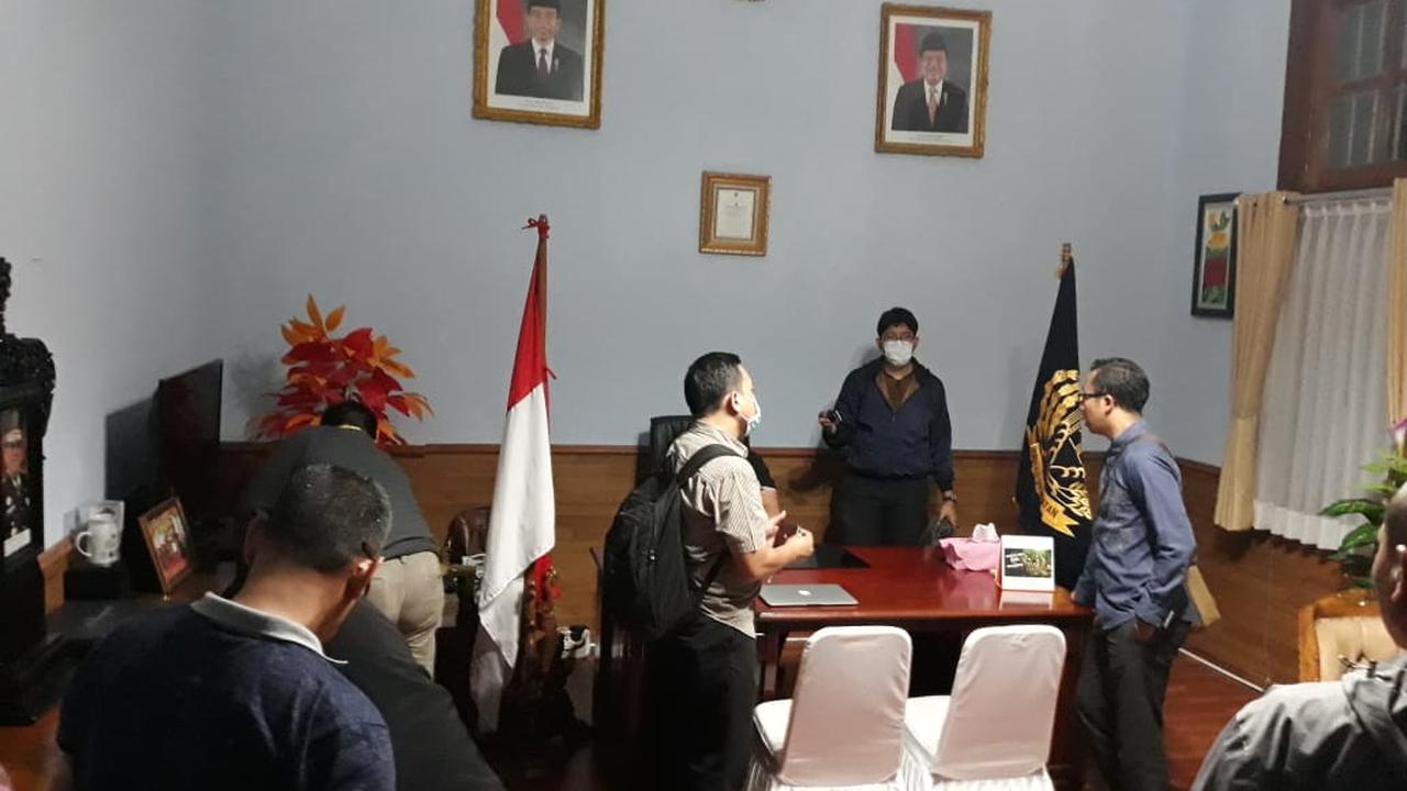 Suasana penangkapan Kalapas Sukamiskin Wahid Husen