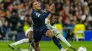 Los Blancos kemudian menggandakan skor pada menit ke-58 usai umpan Lucas Vazquez diselesaikan Vinicius Junior di kotak penalti. (AP Photo/Jose Breton)